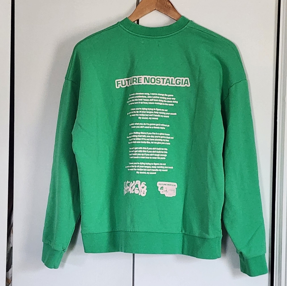 Pangaia Green Sweatshirt with Pink Graphic